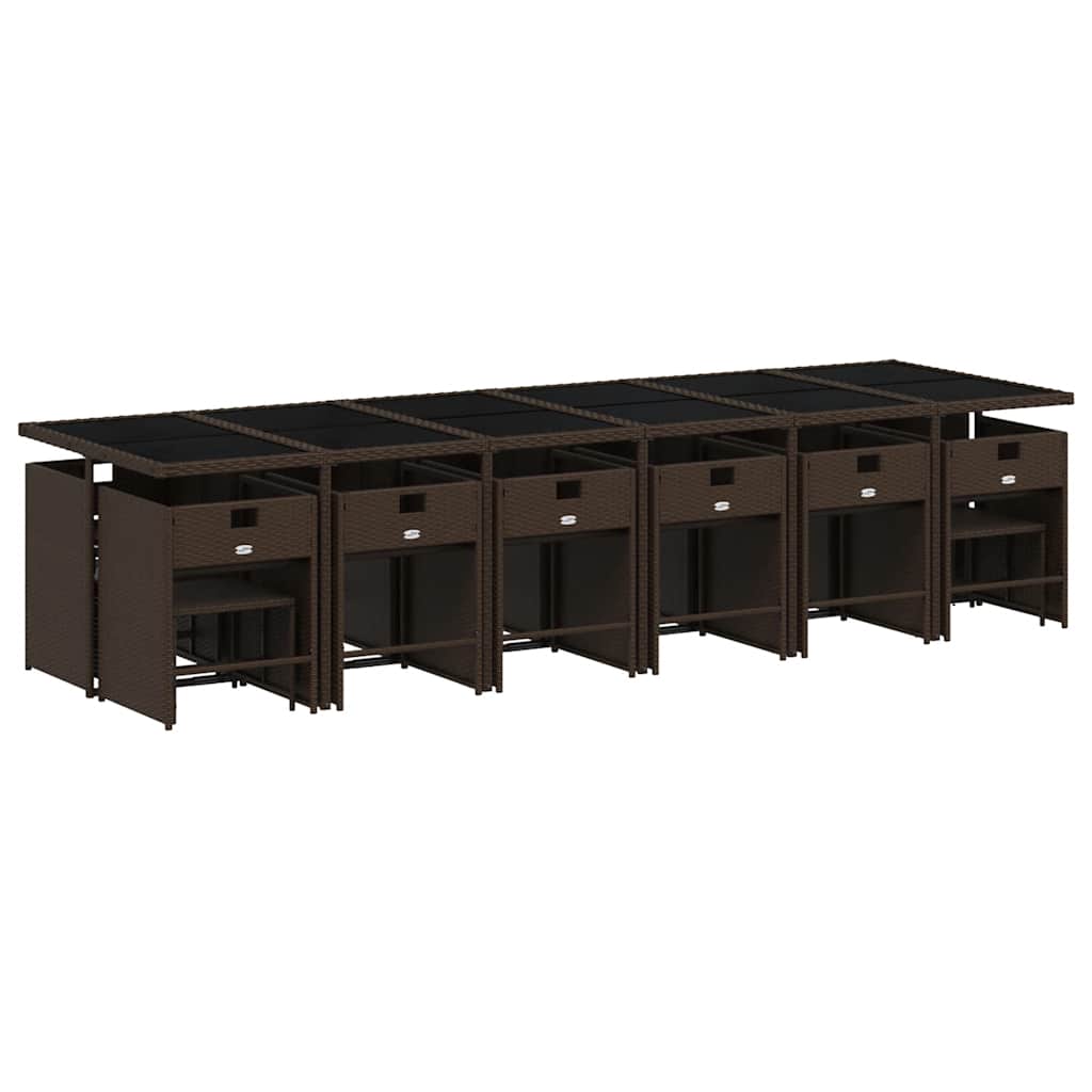 vidaXL Garden Dining Set | Brown