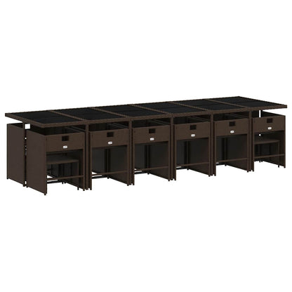 vidaXL Garden Dining Set | Brown