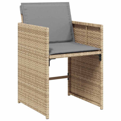 vidaXL Garden Dining Set | Mix beige, light grey, black