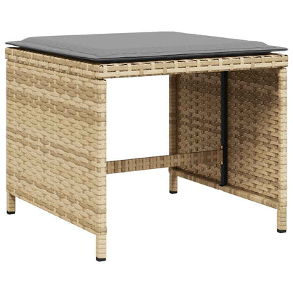 vidaXL Garden Dining Set | Mix beige, light grey, black