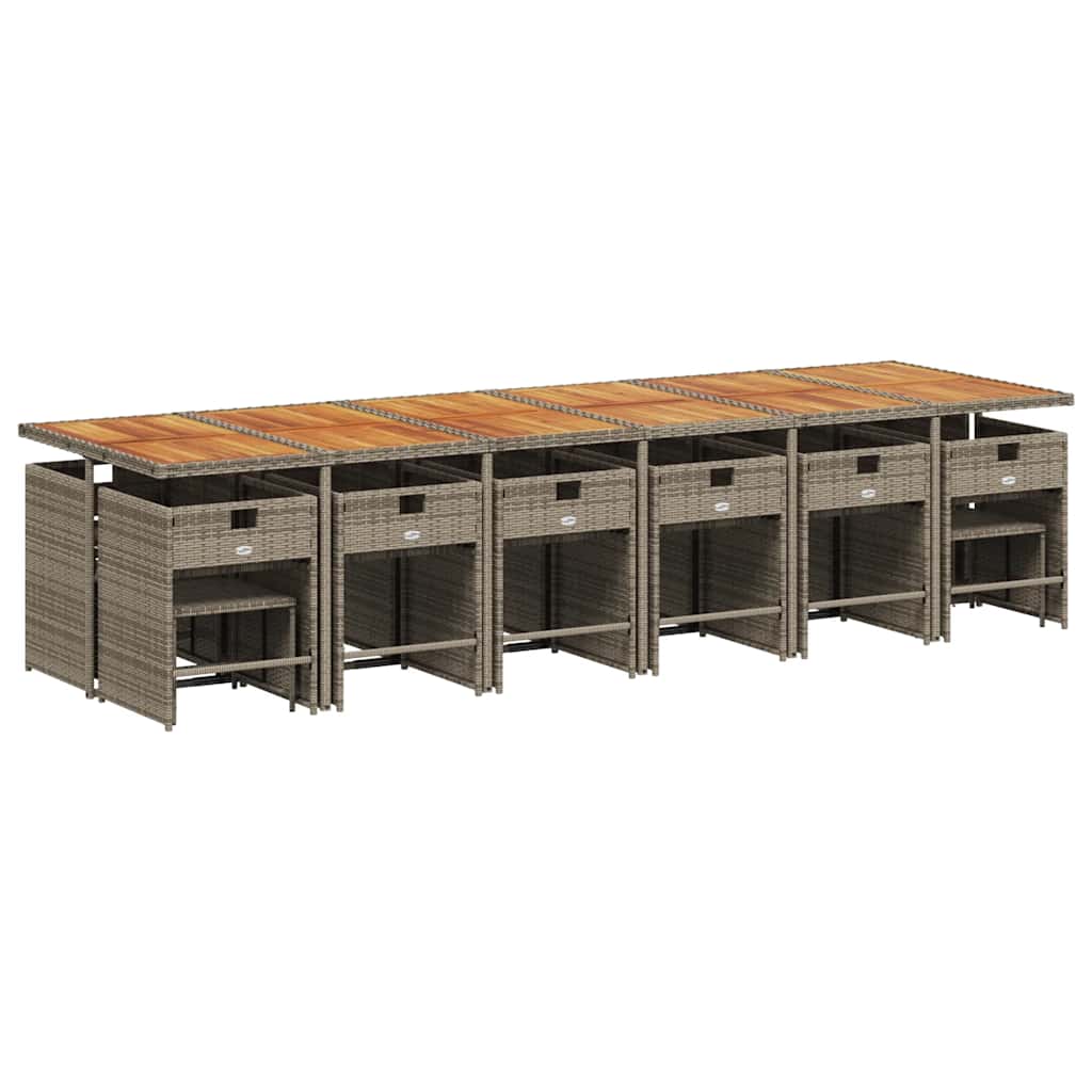 vidaXL Garden Dining Set | Grey, Brown, Dark Grey