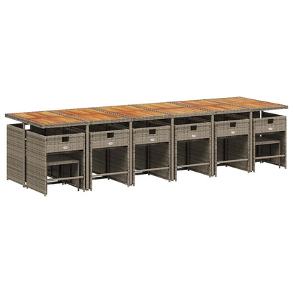 vidaXL Garden Dining Set | Grey, Brown, Dark Grey