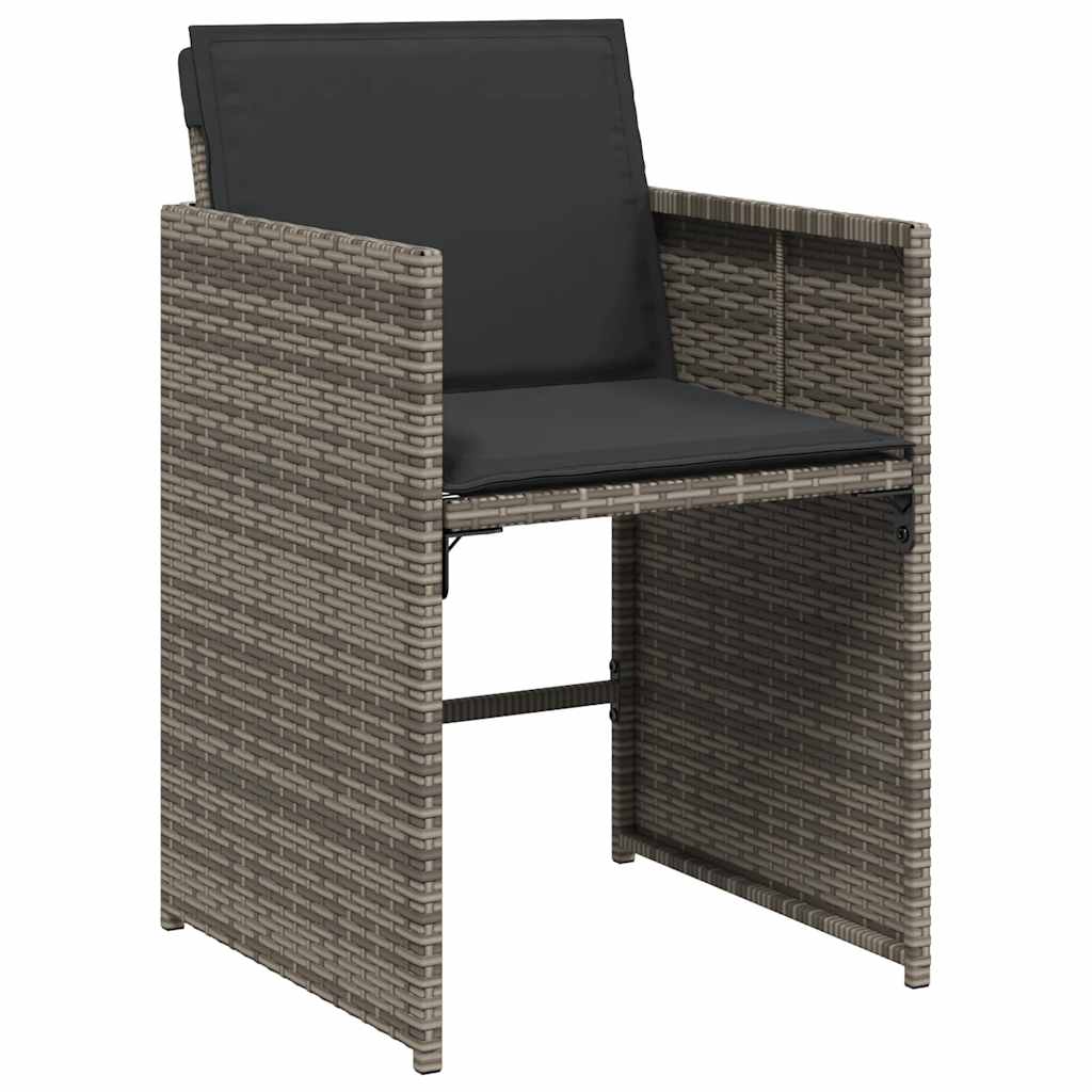 vidaXL Garden Dining Set | Grey, Brown, Dark Grey