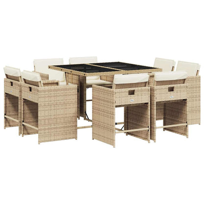 vidaXL Garden Dining Set | Beige, Black, Cream White
