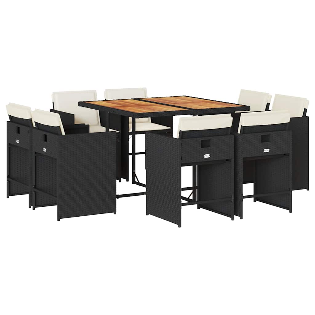 vidaXL Garden Dining Set | Black and Brown