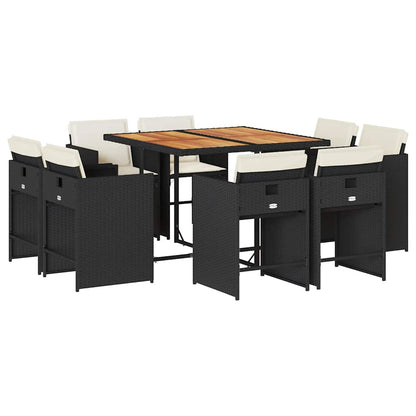 vidaXL Garden Dining Set | Black and Brown