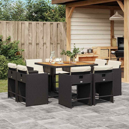 vidaXL Garden Dining Set | Black and Brown