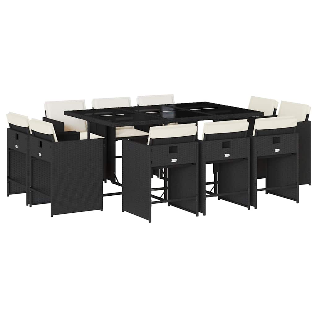 vidaXL Garden Dining Set | Black, Cream White