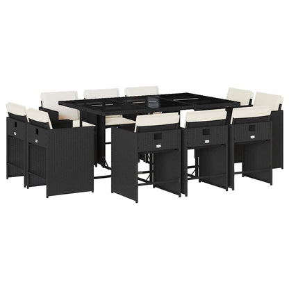 vidaXL Garden Dining Set | Black, Cream White