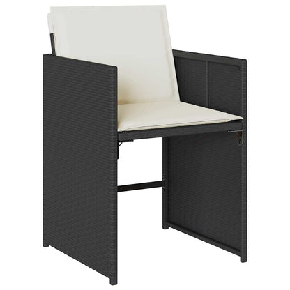 vidaXL Garden Dining Set | Black, Cream White