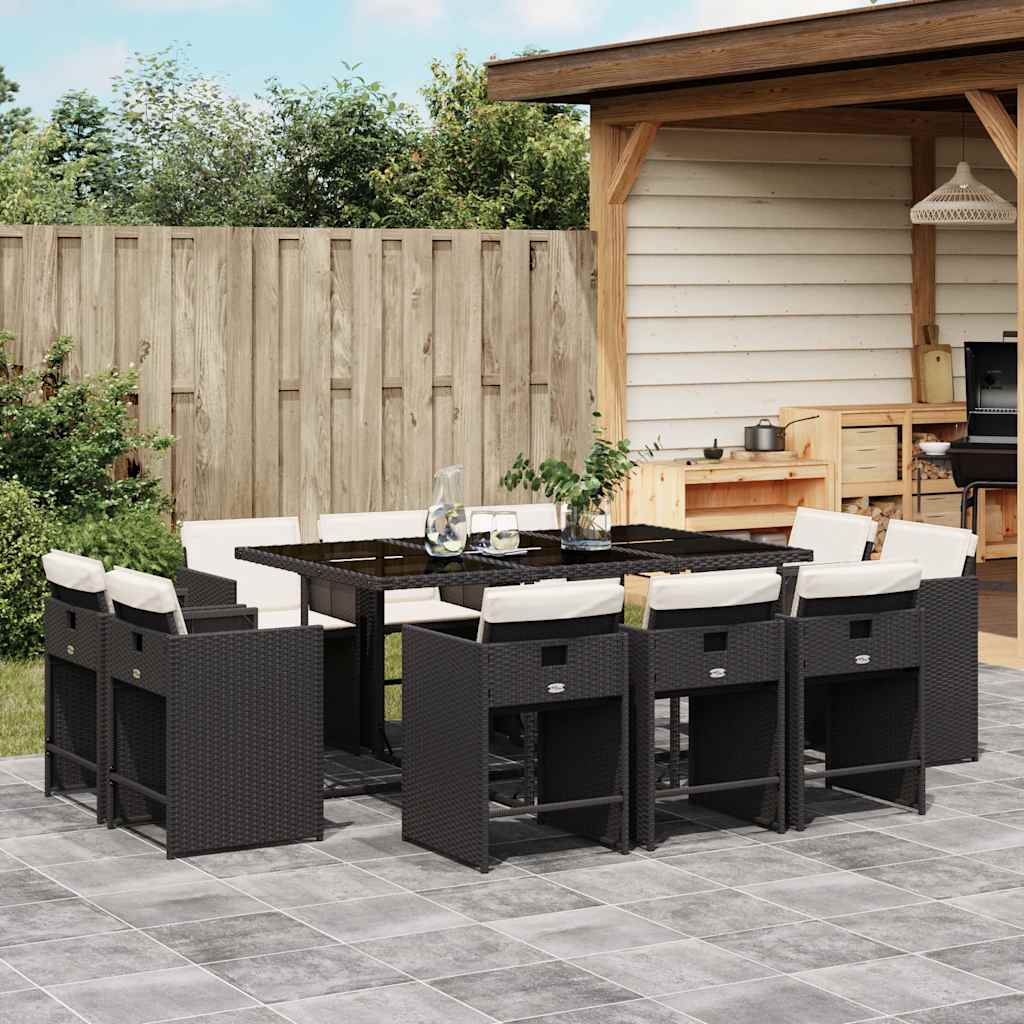 vidaXL Garden Dining Set | Black, Cream White