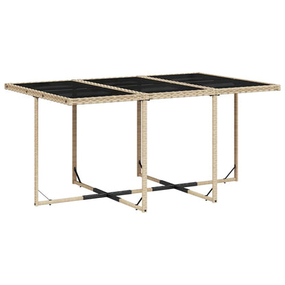 vidaXL Garden Dining Set | Beige | PE Rattan | 10-Seater | Collapsible