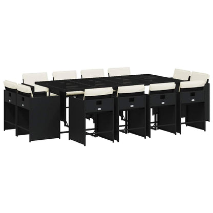 vidaXL Garden Dining Set | Black, Cream White