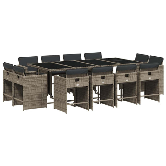 vidaXL Garden Dining Set | Grey, Dark Grey, Black