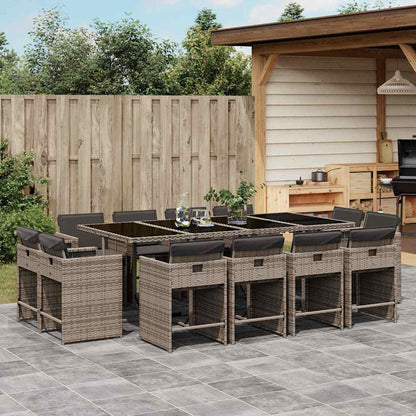 vidaXL Garden Dining Set | Grey, Dark Grey, Black