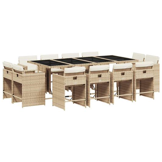 vidaXL Garden Dining Set | Beige, Cream White, Black