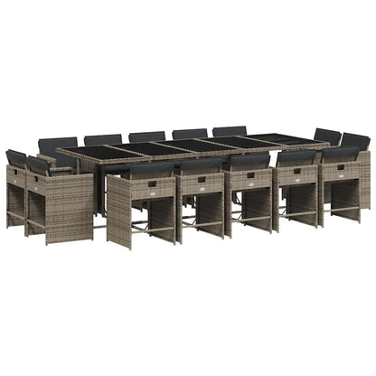 vidaXL Garden Dining Set | Grey, black, dark grey
