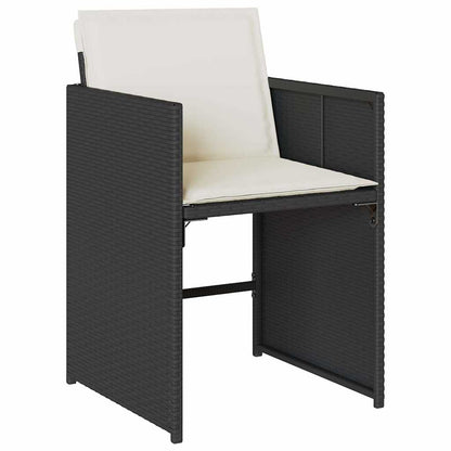 vidaXL Garden Dining Set | Black and Cream White