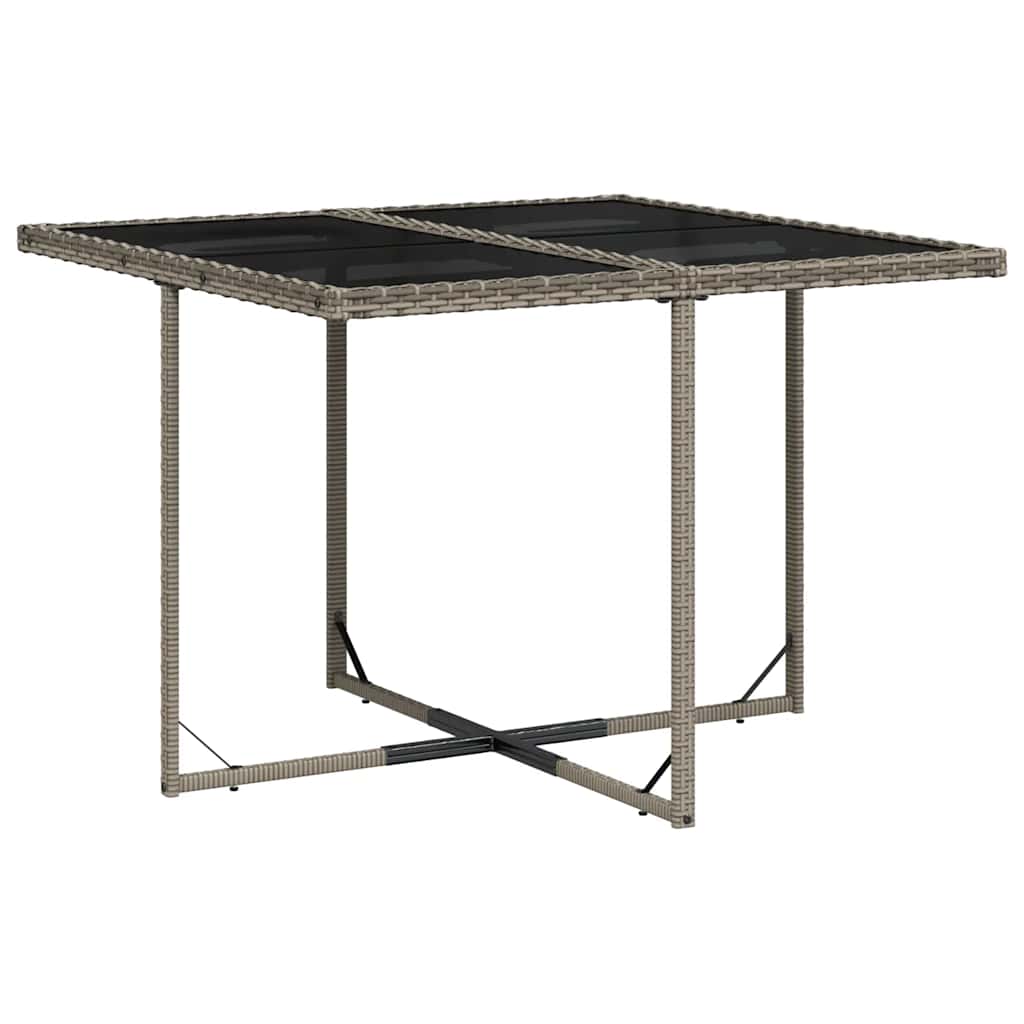 vidaXL Garden Dining Set | Grey | PE rattan | Compact | Removable Covers