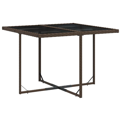 vidaXL Garden Dining Set | Brown | Poly Rattan | Medium | Foldable