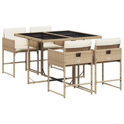 vidaXL Garden Dining Set | Beige, Black, Cream White