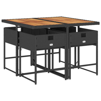 vidaXL Garden Dining Set | Black and cream