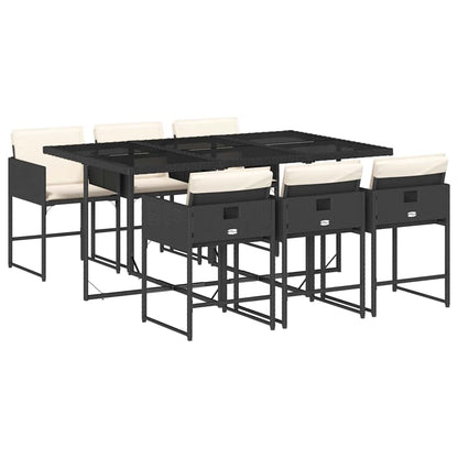 vidaXL Garden Dining Set | Black, Cream White