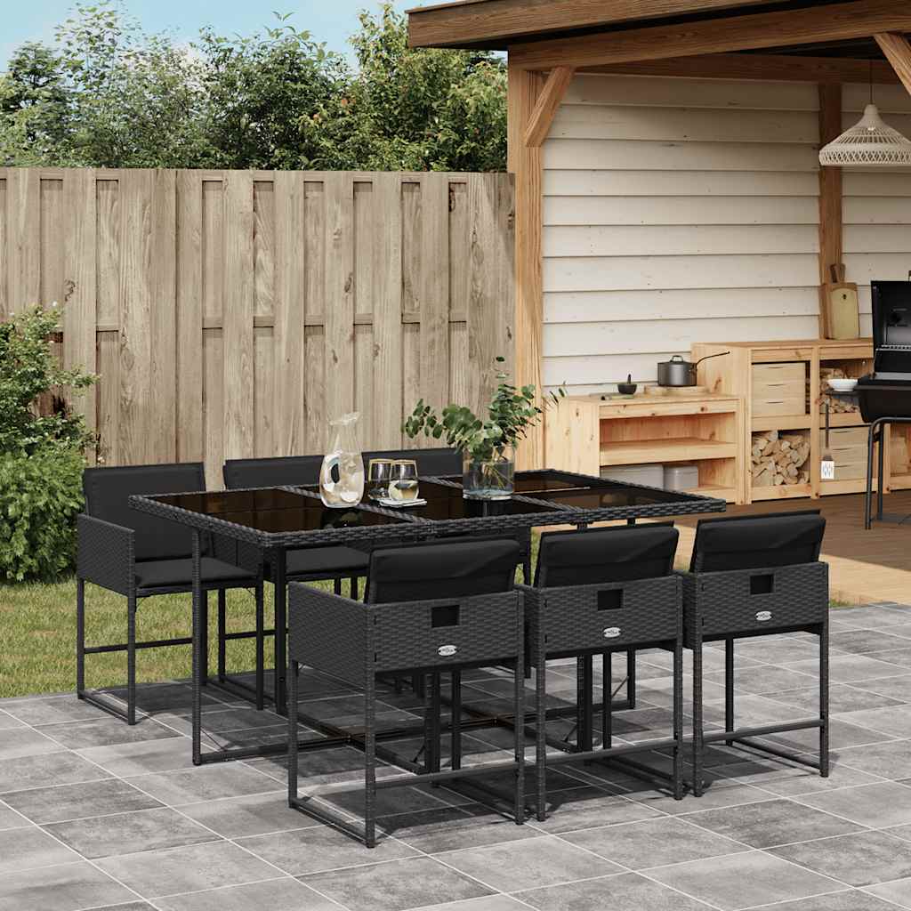 vidaXL Garden Dining Set | Black