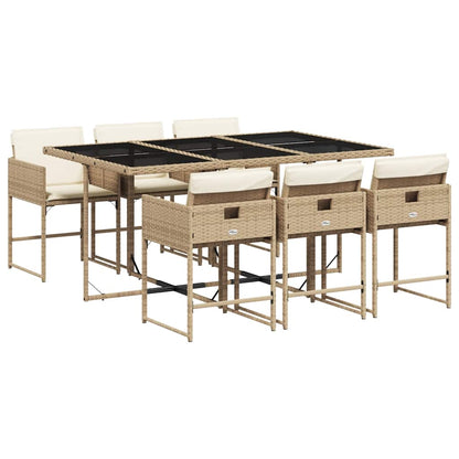 vidaXL Garden Dining Set | Beige, Cream white, Black