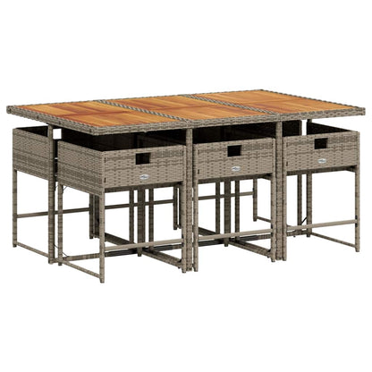 vidaXL Garden Dining Set | Grey, Brown, Dark Grey