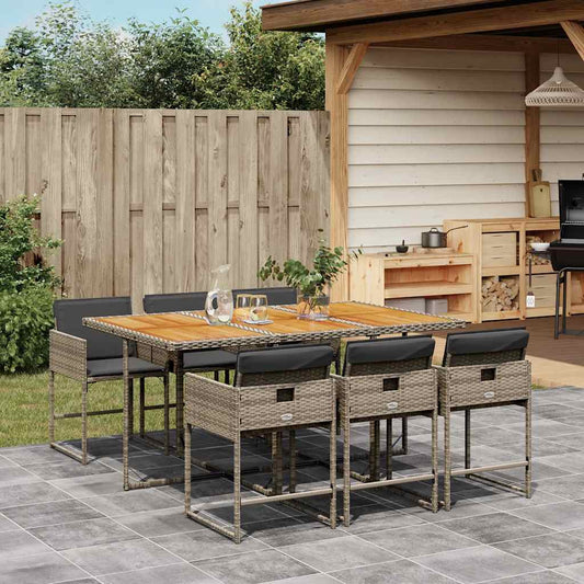 vidaXL Garden Dining Set | Grey, Brown, Dark Grey