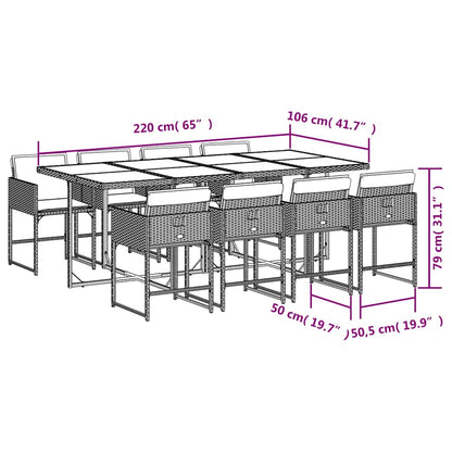 vidaXL Garden Dining Set | Black