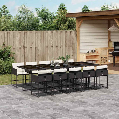 vidaXL Garden Dining Set | Black, Cream White