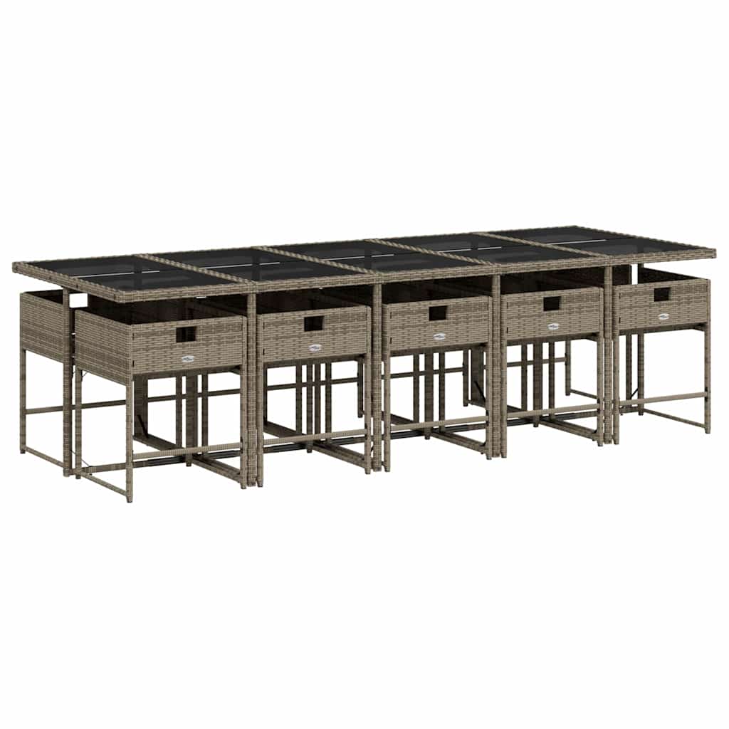 vidaXL Garden Dining Set | Grey, Dark Grey, Black