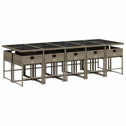 vidaXL Garden Dining Set | Grey, Dark Grey, Black