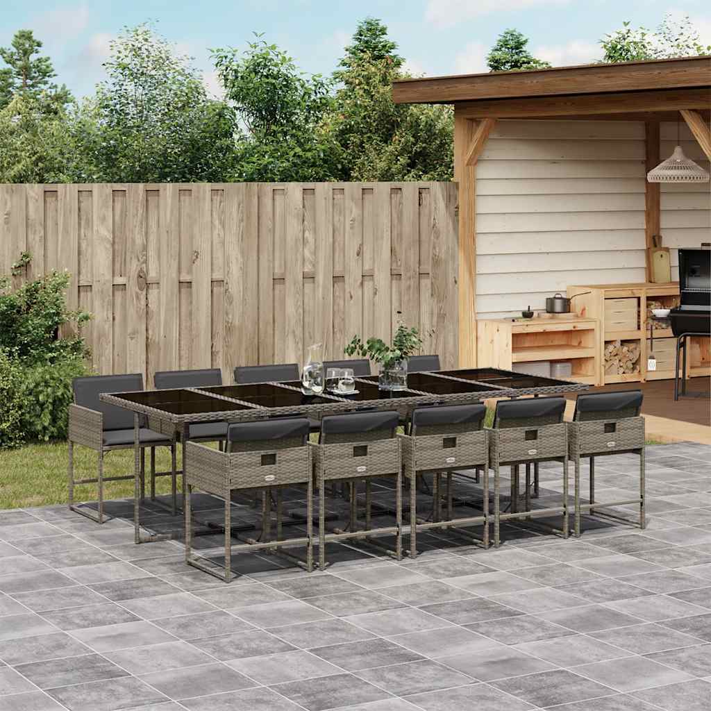 vidaXL Garden Dining Set | Grey, Dark Grey, Black