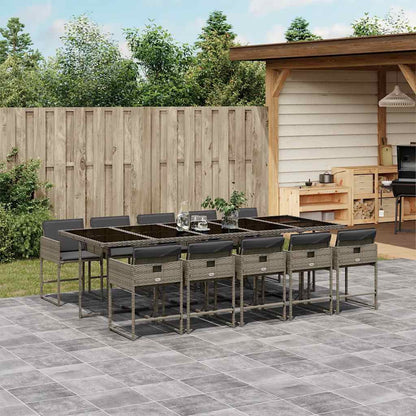 vidaXL Garden Dining Set | Grey, Dark Grey, Black