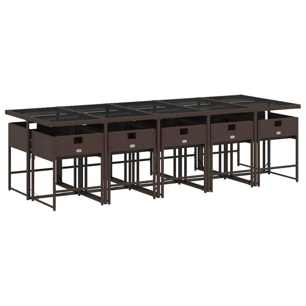 vidaXL Garden Dining Set | Brown, Cream white