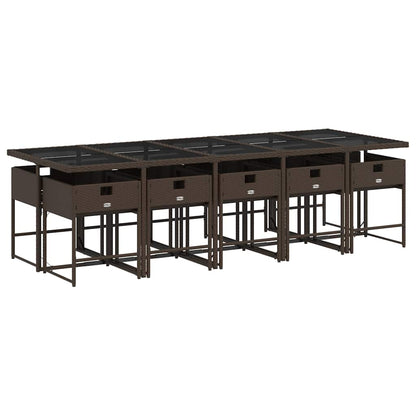 vidaXL Garden Dining Set | Brown, Cream white