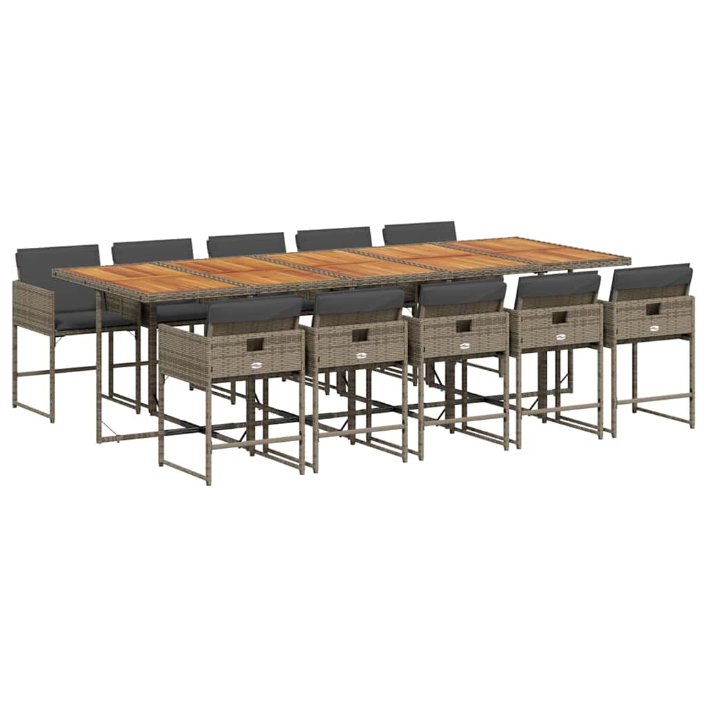 vidaXL Garden Dining Set | Grey and Brown