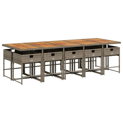 vidaXL Garden Dining Set | Grey and Brown