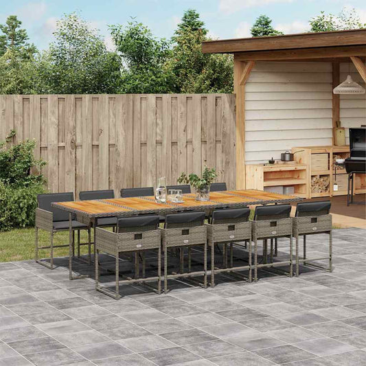 vidaXL Garden Dining Set | Grey and Brown