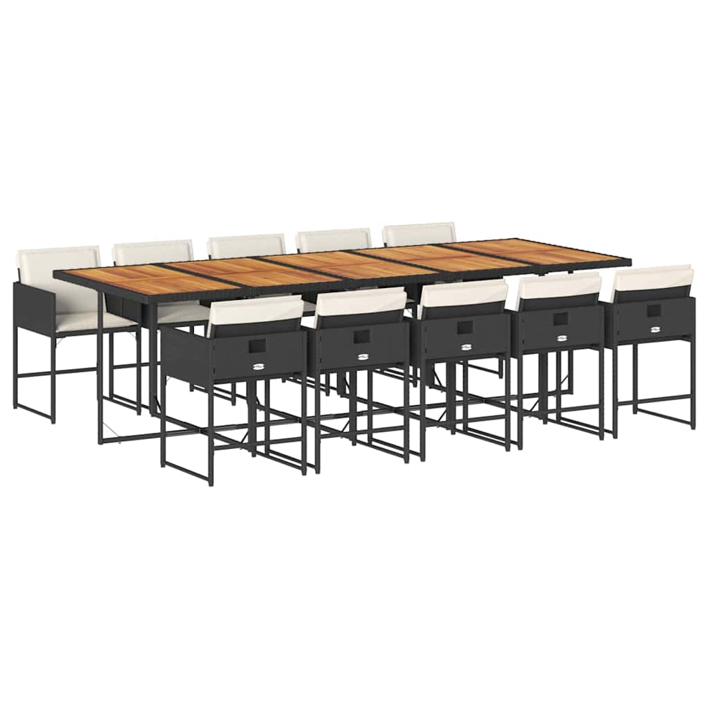 vidaXL Garden Dining Set | Black and brown
