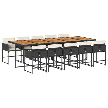 vidaXL Garden Dining Set | Black and brown