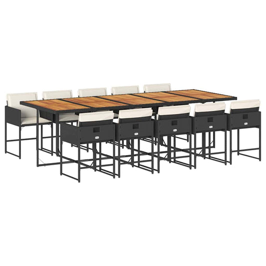 vidaXL Garden Dining Set | Black and brown