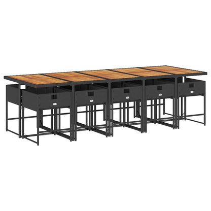 vidaXL Garden Dining Set | Black and brown