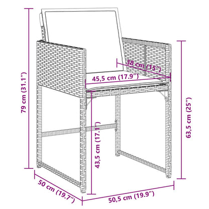 vidaXL Garden Dining Set | Black