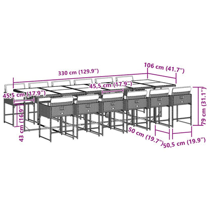 vidaXL Garden Dining Set | Grey, Dark Grey