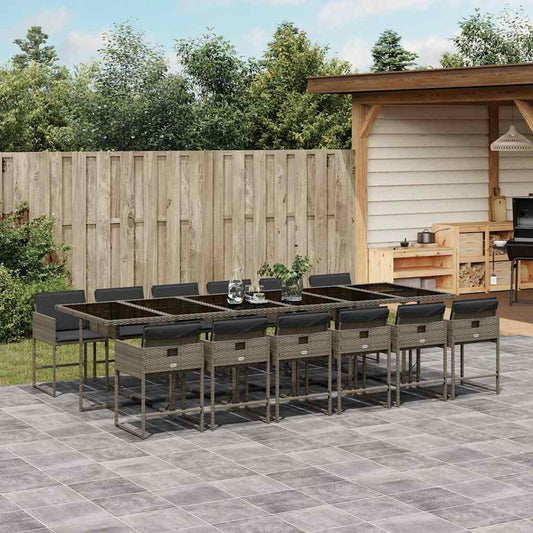 vidaXL Garden Dining Set | Grey, Dark Grey