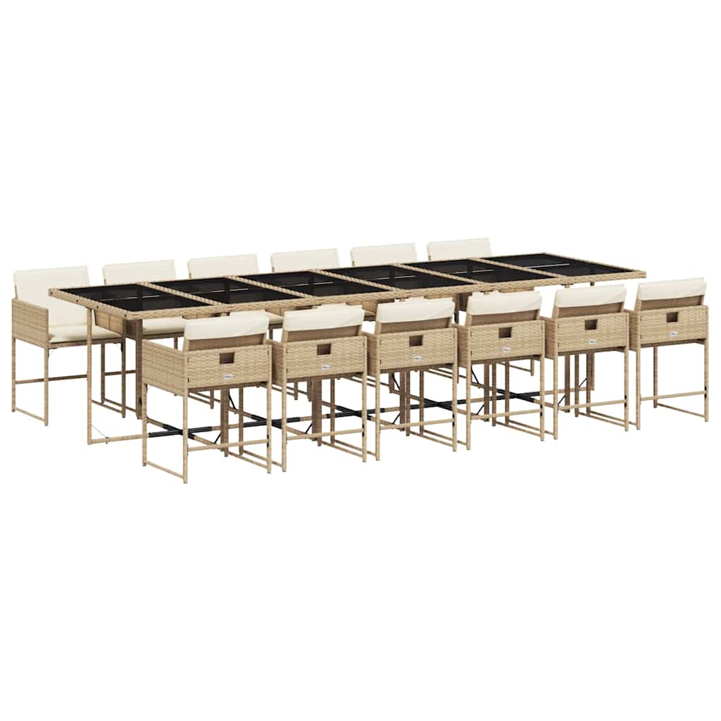 vidaXL Garden Dining Set | Beige, Cream white, Black